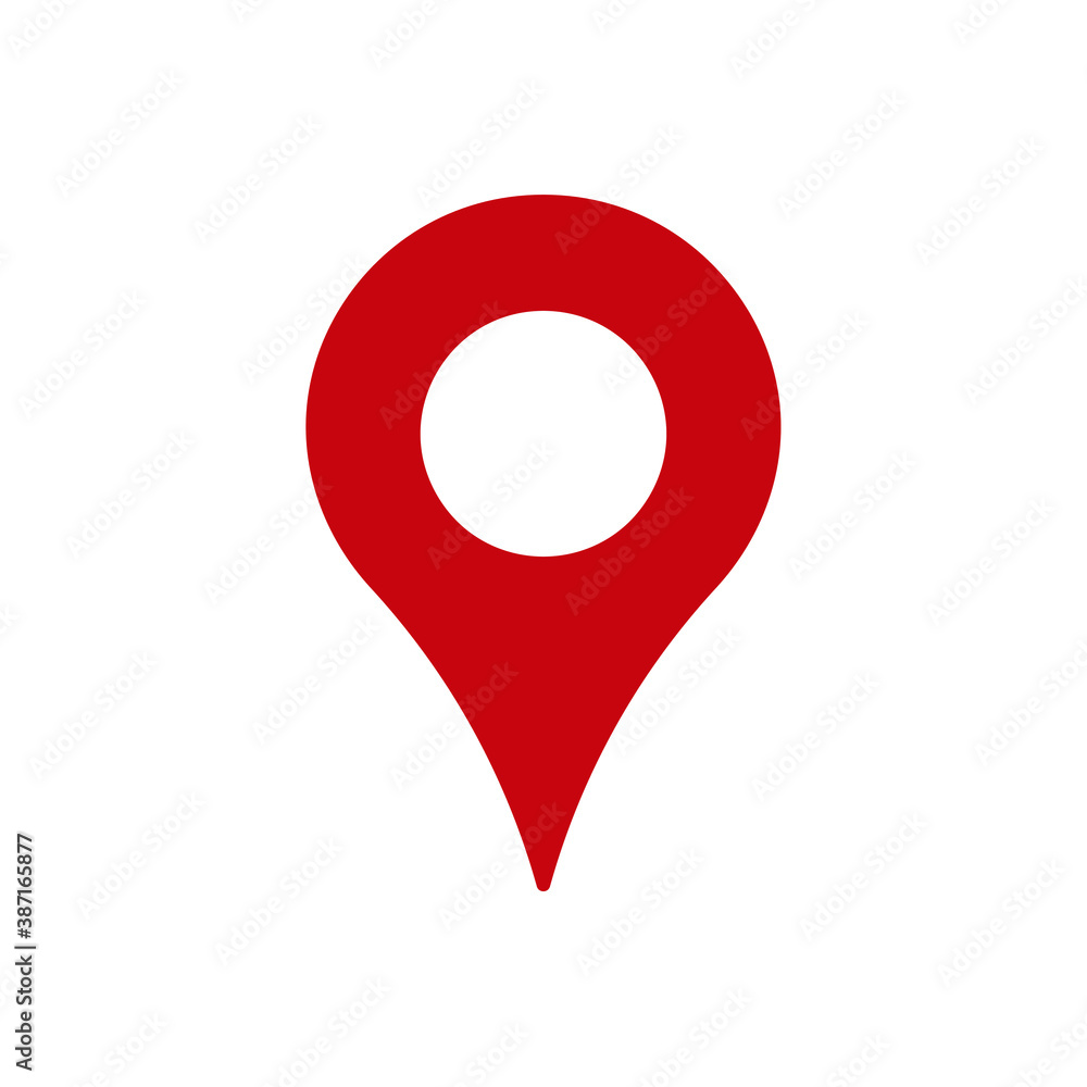 Poster location pointer symbol icon. gps navigation pin sign. map position marker logo. isolated on white b