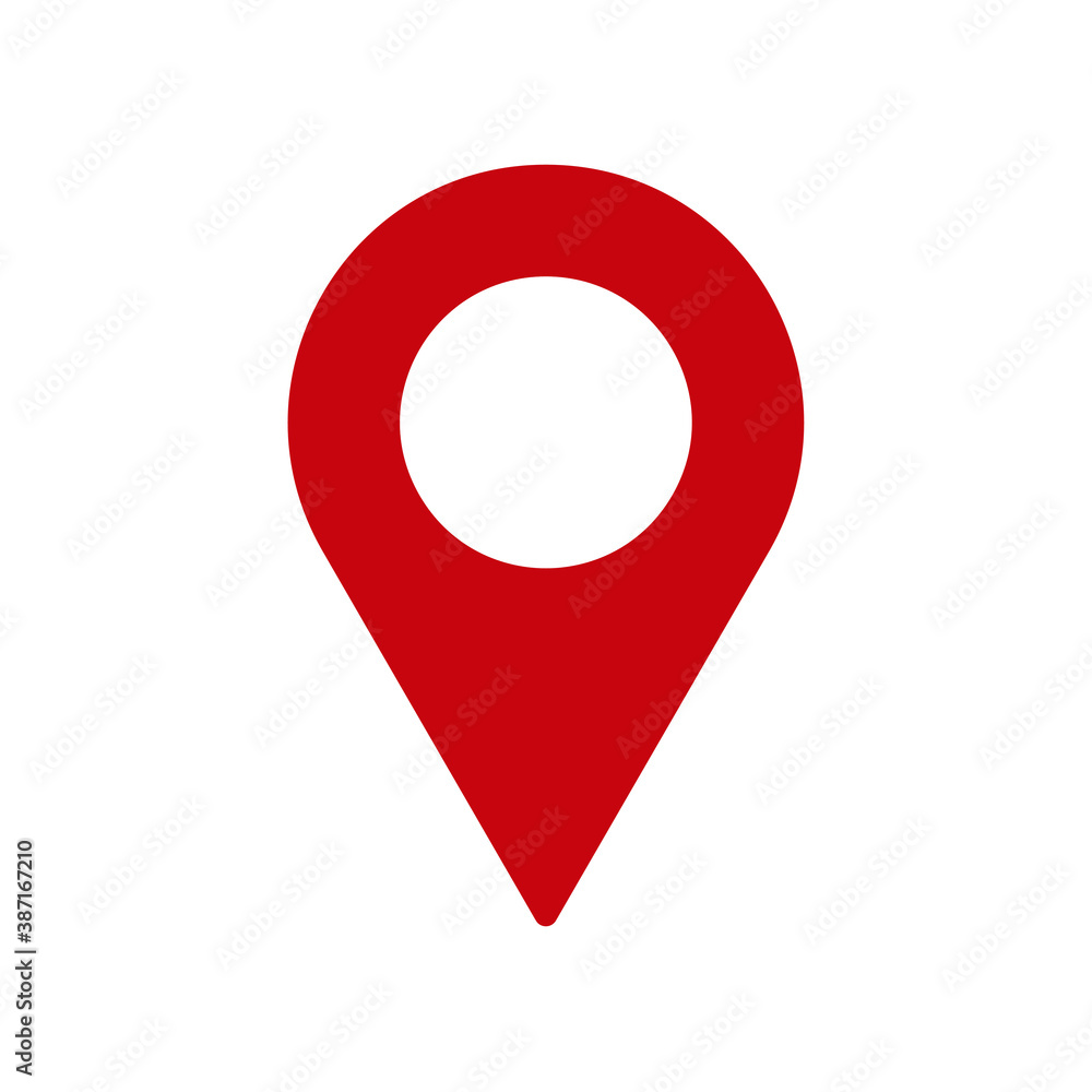 Poster location pointer symbol icon. gps navigation pin sign. map position marker logo. isolated on white b