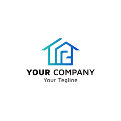 Fototapeta na wymiar Real estate logo image with letter TG, idea of logo design