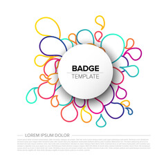 Colorful badge / tag template