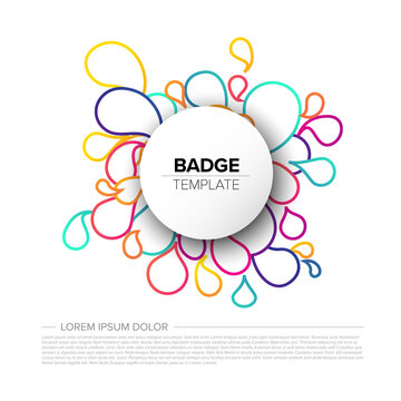 Colorful badge / tag template