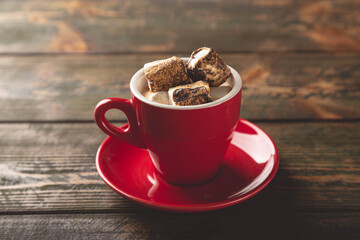 Mug of hot cocoa with marshmallows