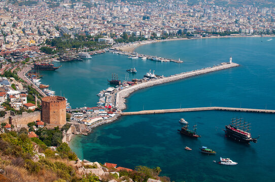 Port of Alanya city in Turkey © Dmitriy Fesenko