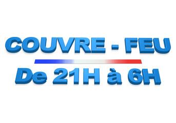 couvre-feu 3D bleu et bleu blanc rouge