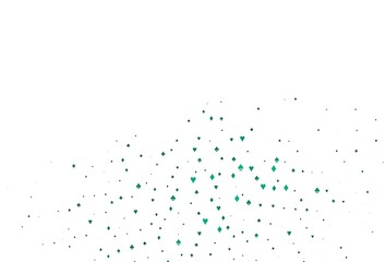 Light Green vector texture with playing cards.