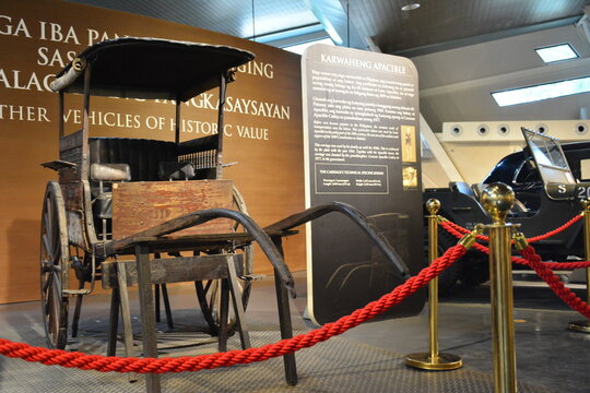 Horse-drawn calash (Kalesa) owned by the family of Leon Apacible display at Presidential Car Museum in Quezon City, Philippines