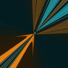 abstract background with lines and bright orange arrow shape