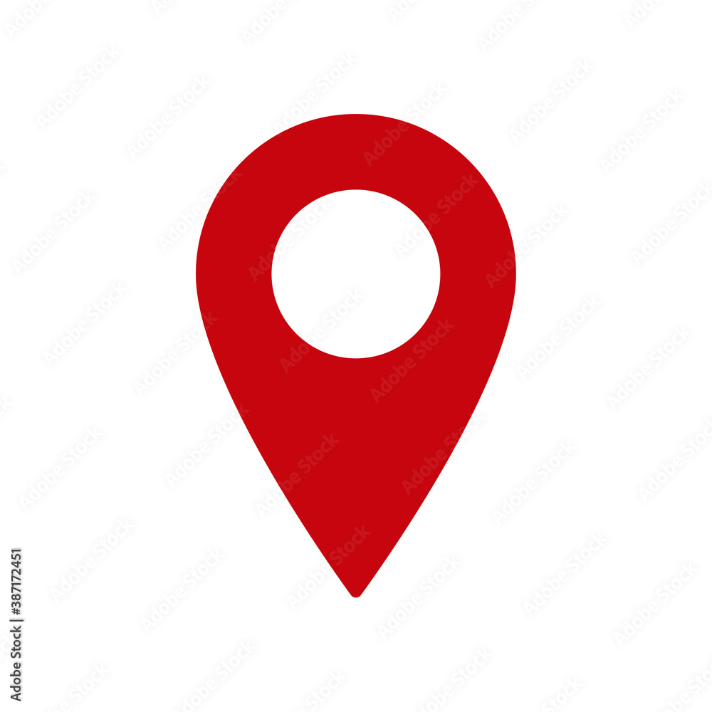 Poster location pointer symbol icon. gps navigation pin sign. map position marker logo. isolated on white b