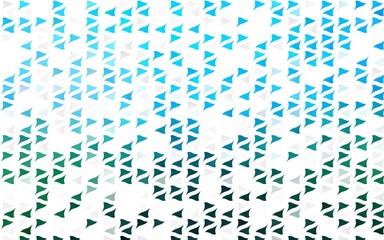 Light Blue, Green vector layout with lines, triangles.