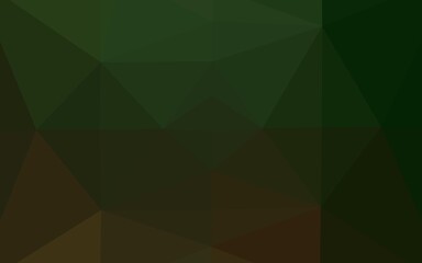 Dark Green vector shining triangular pattern.