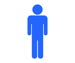 Male symbol, vector illustration, next to the toilet