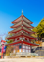 Chureito Pagoda in spring, Fujiyoshida, Japan