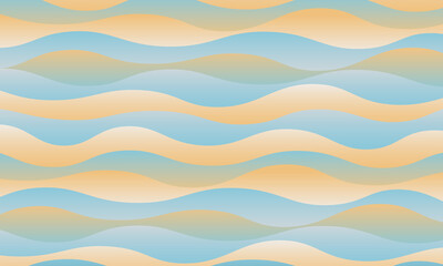 Abstract blue and yellow wave pattern background and texture.