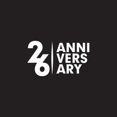 26th year celebrating anniversary logo design