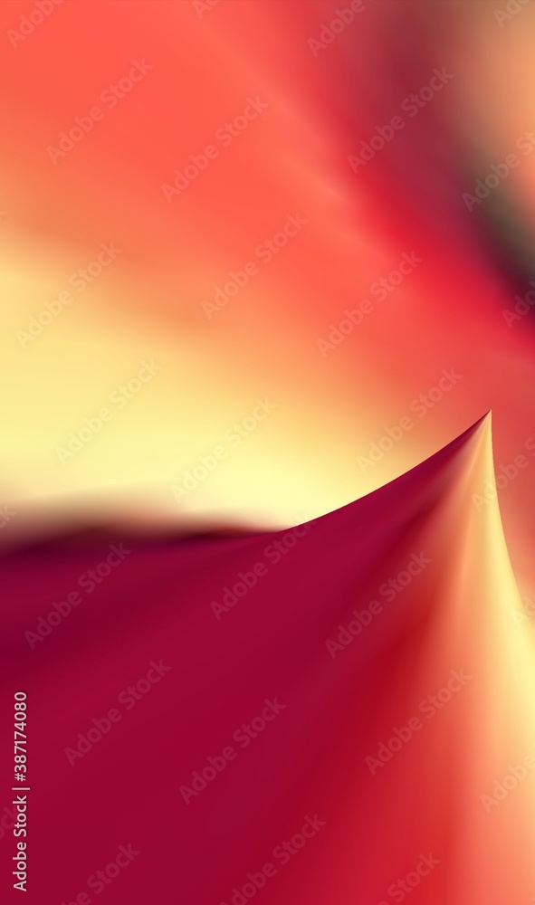 Poster stylized mountain peak and blurred red background with multiple white coloured frames one inside ano