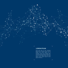 Modern abstract pattern with connection dna. Abstract molecule structure. Vector dna structure. Connection concept. Future medical technology. Chemistry, biology, medicine