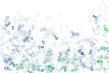 Paint Dot blue violet green color motion on white background Bokeh on white paper background, Abstract art texture artwork. Contemporary arts, monotone Artistic paper postcard