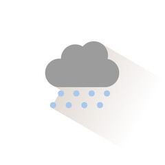 Hail and cloud. Isolated color icon. Weather vector illustration