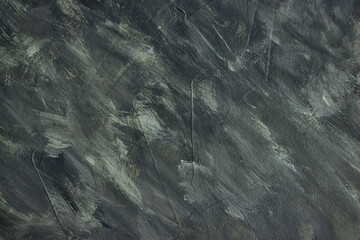 Divine drawing with a brush with dark gray and black colors. Luxurious art in loft style. The artist uses black paints. Masterpiece of the art design.