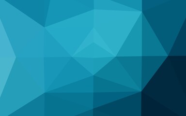 Dark BLUE vector polygon abstract background.