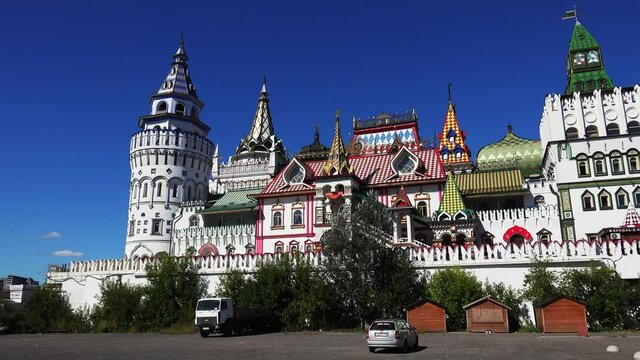 Kremlin in Izmailovo. Moscow. Russia. 4K.