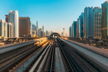Fototapeta na wymiar Dubai metro, UAE