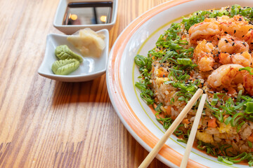 Japanese shrimp rice dish