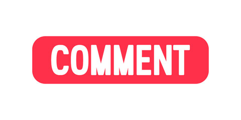 Comment button. Social media network icon