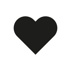 The heart icon. Simple vector illustration on a white background