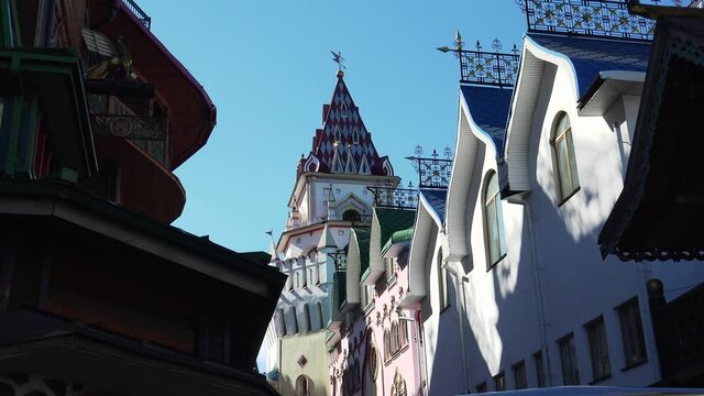 Kremlin in Izmailovo. Moscow. Russia. 4K.