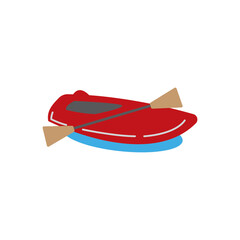rowboat icon vector design color illustration