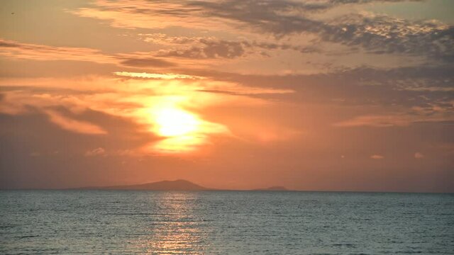 tramonto mare timelapse