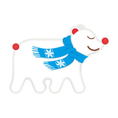 Obraz premium Polar bear. Vector illustration, simbol, element, icon, logo