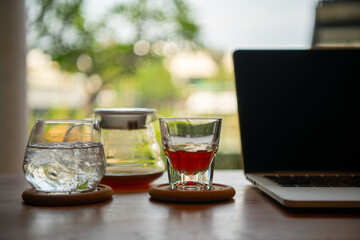 Hot coffee in the morning before work