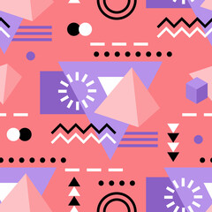 Seamless pattern background 80s, 90s