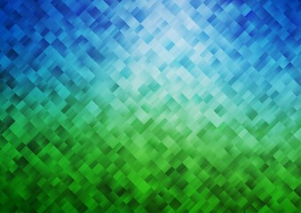 Light Blue, Green vector pattern in square style.