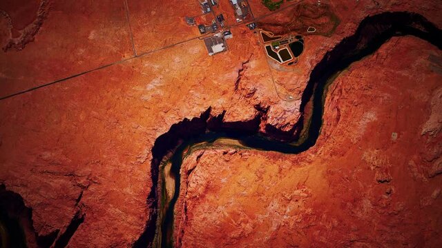 aerial view of antelope canyon
