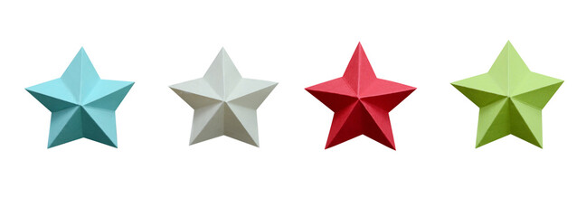 Folding origami paper stars