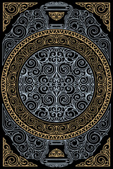 Decorative ornate retro design card