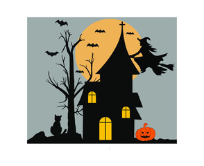 halloween background with pumpkin