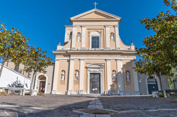 Fototapeta na wymiar San Valentino church and its architectural details