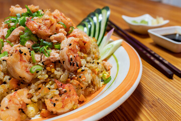 Japanese shrimp rice dish