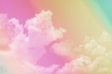 Pink sky pastel background with clouds beautiful in sunset