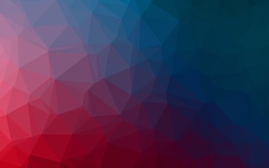 Obraz premium Dark Blue, Red vector polygon abstract layout.
