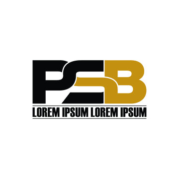 PSB letter monogram logo design vector