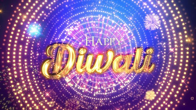 colorful diwali festival fireworks animation