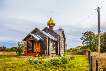 Church of St. Andrew the First-Called. The village of Gruzino. Novgorod region. Russia