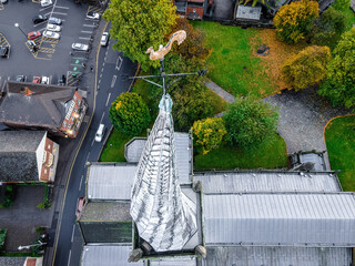 The crooked spire of the Church of St Mary and All Saints in Chesterfield