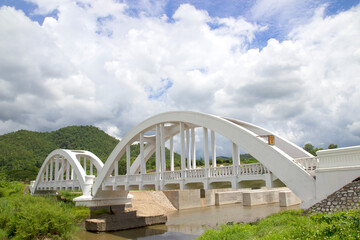 White Bridge Railway (train white bridge) In the history of Mae Tha, Lamphun Thailand