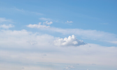 The photo shows the sky with clouds.